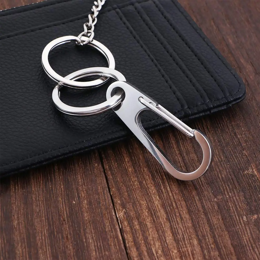 Metal Stainless Steel Anti-lost Multi-function Wrench Universal Screwdriver Multifunction Keychain Key Ring Holder Car Keychain