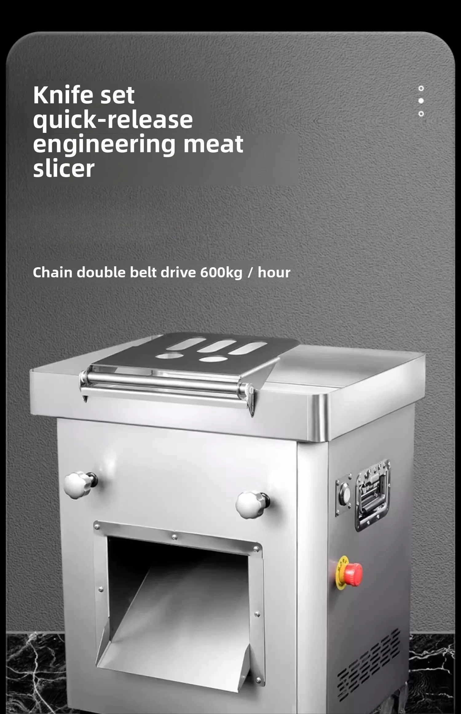 ZML Engineering Grande taglierina elettrica per carne Affettatrice commerciale multifunzionale in acciaio inossidabile