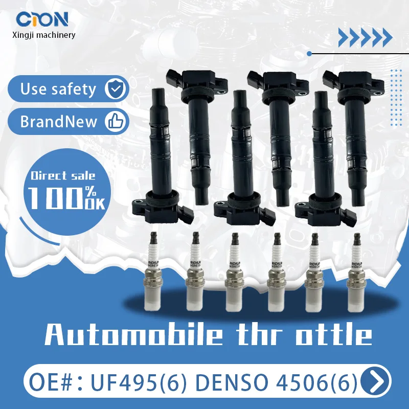

a set of Xingji 6 Ignition Coil Packs and Spark Plugs For Toyota Tacoma 4Runner 4.0L #UF495 And DENSO #4506