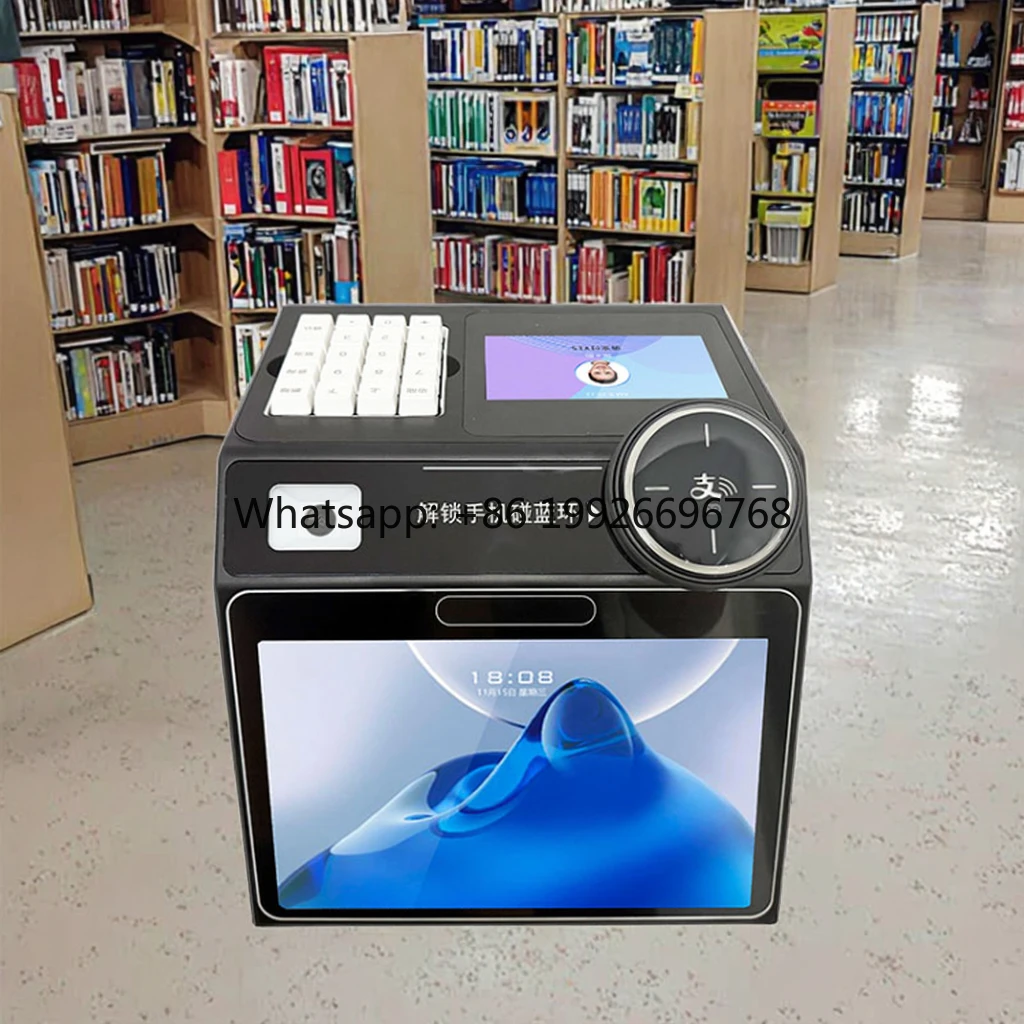 Library Self Service Payment Machine Android 11 Dual Screen 10 Inch QR Code Face Recognition NFC Contactless Payment Terminal