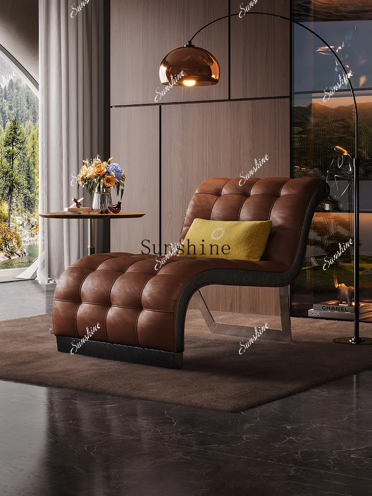 

Chenier Fabric Home Living Room Balcony Simple Leisure Single Sofa Chair FT