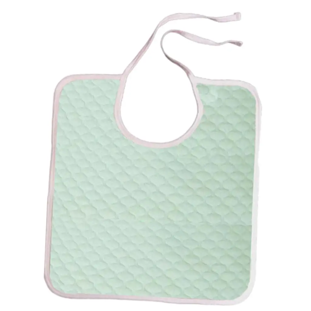 Reusable Adults Disability Bib Cotton Waterproof Washable Clothing Protector Adult Meal Apron for Dining Care