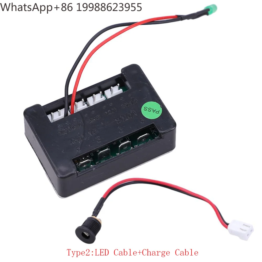 Electric Scooter Controller DC 24V 120W Electric Brush Motor Controller E-Scooter Part with Charge Cable and LED/Switch Cable