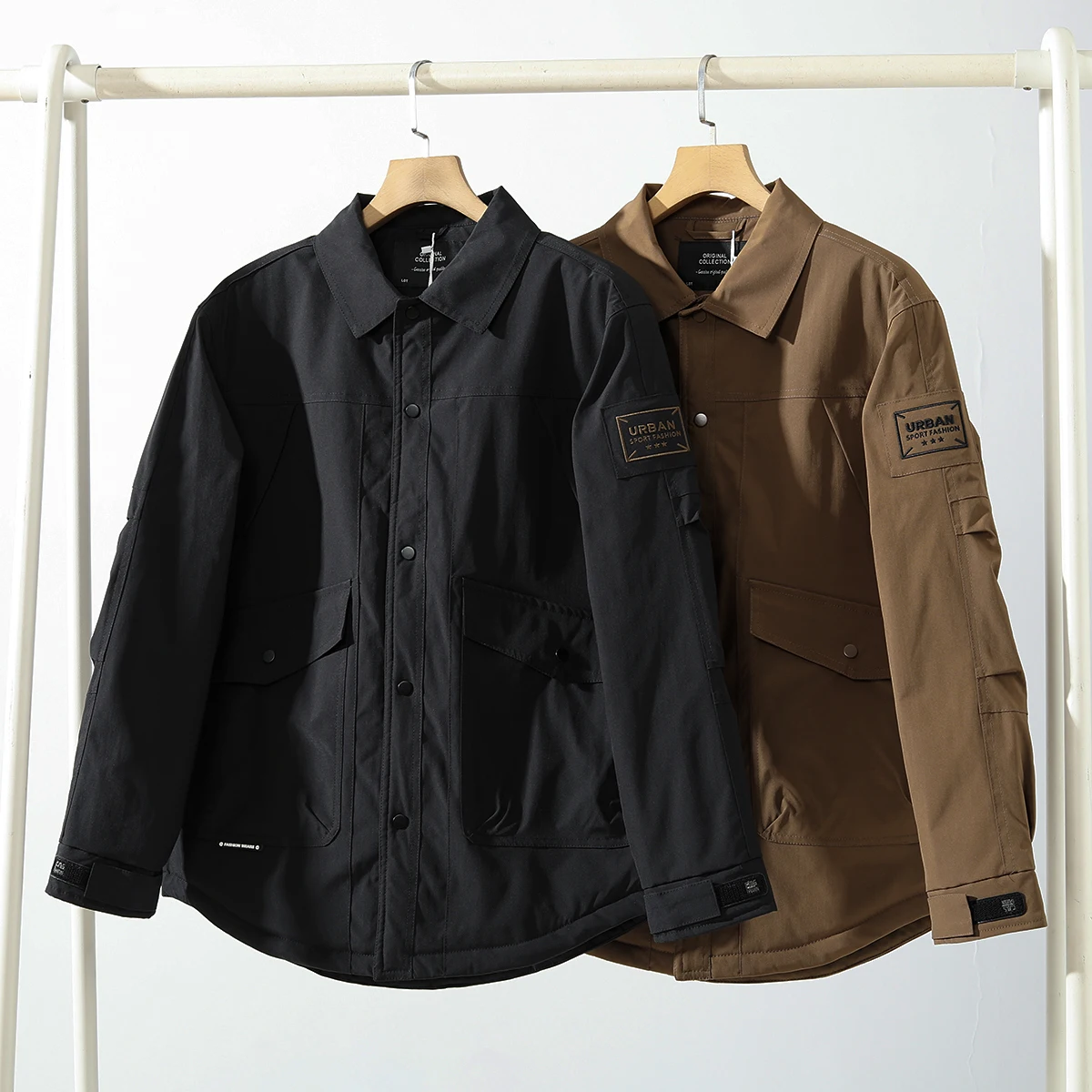 

Мужская утепленная куртка из хлопка с отложным воротником, водонепроницаемая, для работы, в городском стиле, устойчивая к высоким температурам