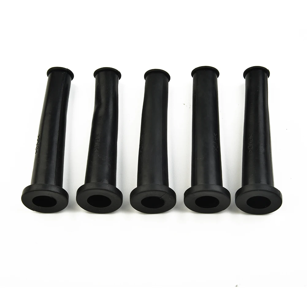 5pcs Black Rubber Wire Protector Cable Sleeve Power Cord Protector Line Organizer Pipe Cover Tube For Angle Grinder