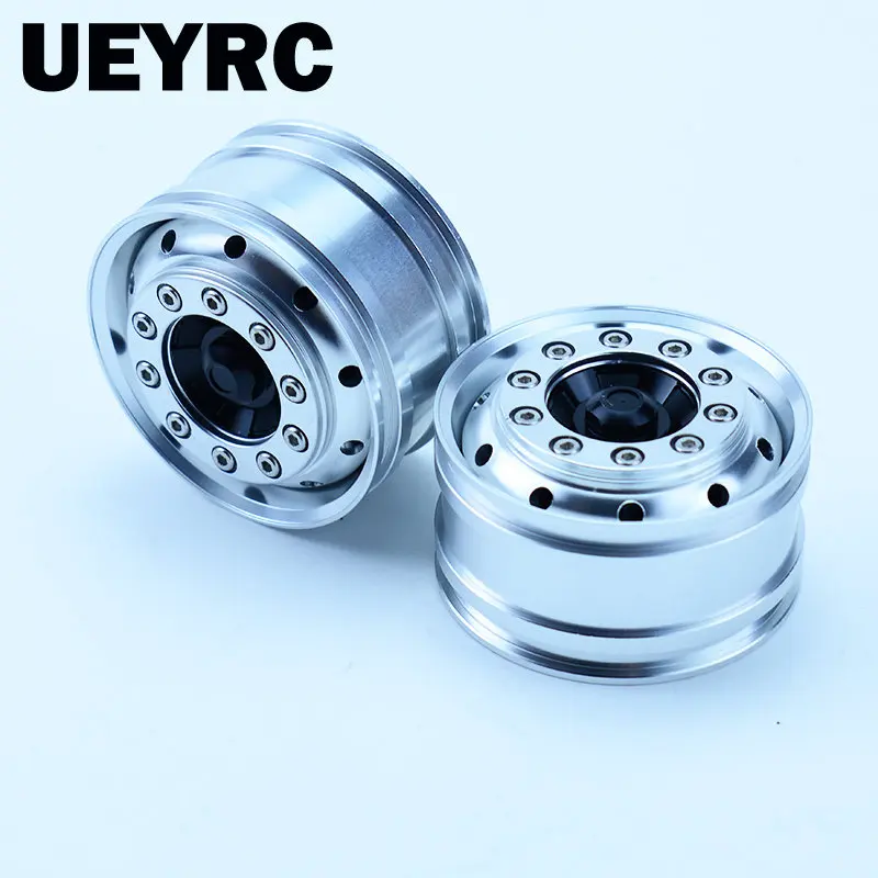 2pcs Metal Drive 25mm Wheels Hub Rim for 1/14 Tamiya RC Truck Tipper SCANIA 770S VOLVO BENZ MAN TGX LESU Car Tire Accessories