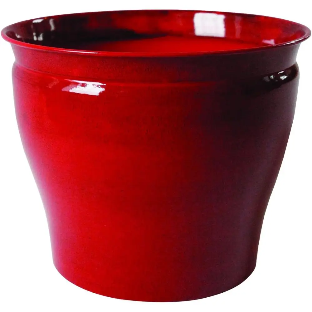 

14 Classic Ironstone Metal Planter, Autumn Blaze Color, Lower Pot