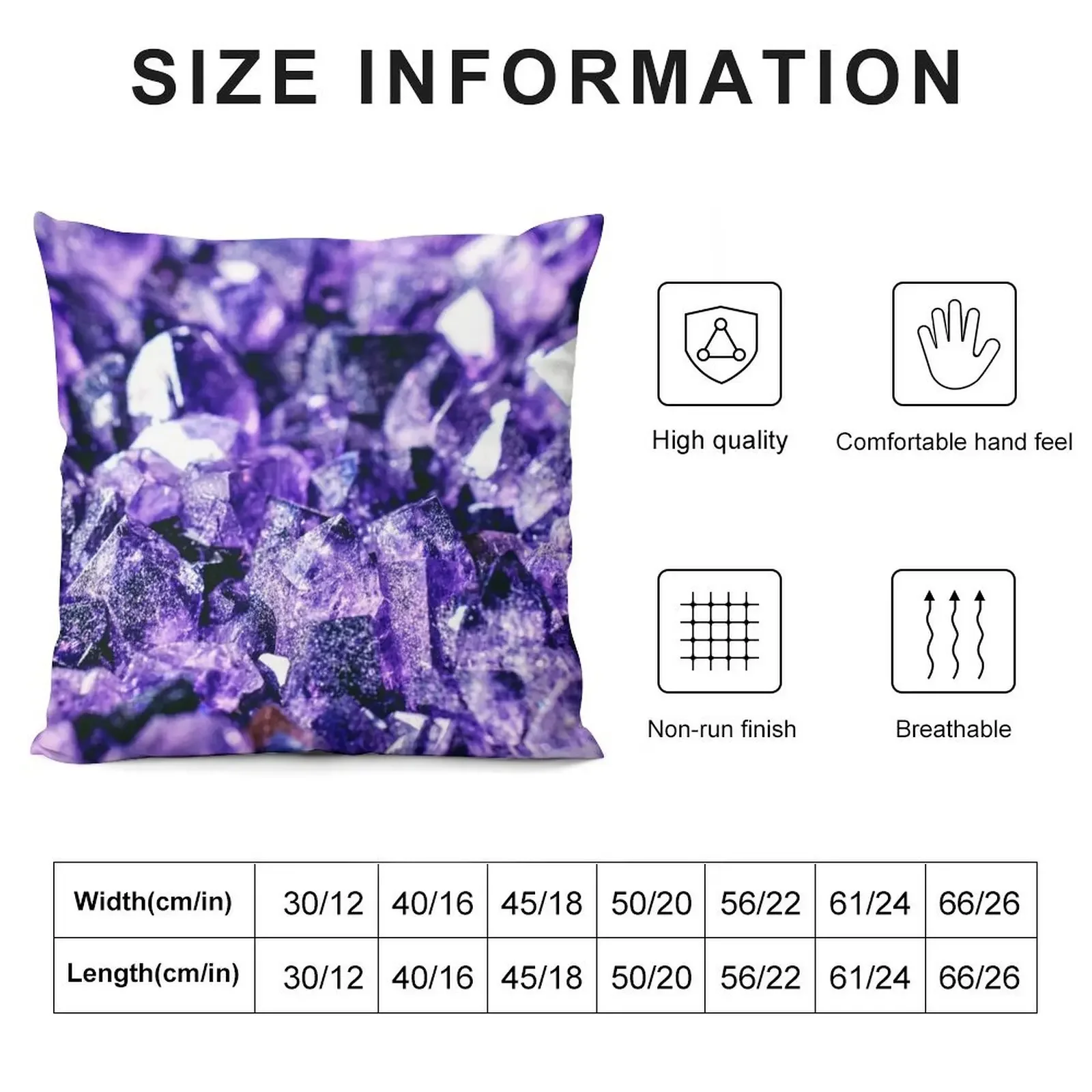 Amethyst Throw Pillow Pillowcase Cushion Pillow Covers Decorative Sofas Covers pillow cover christmas