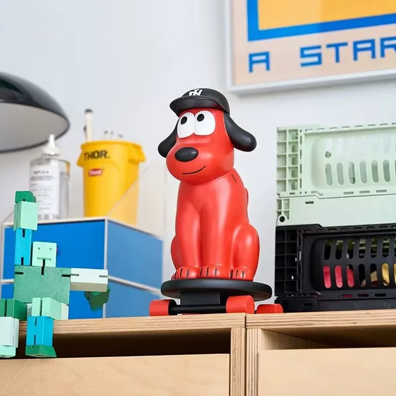 Home Decoration Trendy Hip Hop Puppy Statue Cartoon Animal Statues Desktop Ornament Accessories Action Figure Desk Accessories G