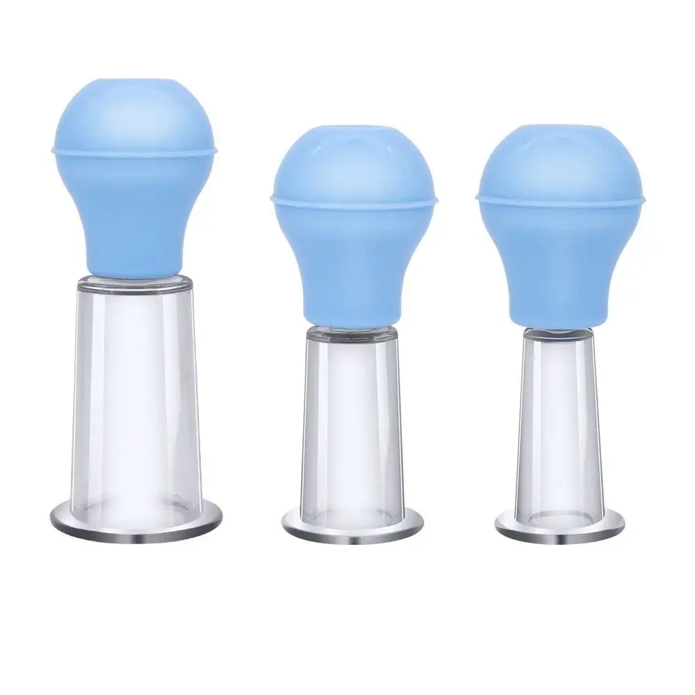 

3 Sizes Rubber Facial Massage Cup Pink/Blue PVC Vacuum Cup Skin Lifting Cupping Cup Skin Scraping Cup Body