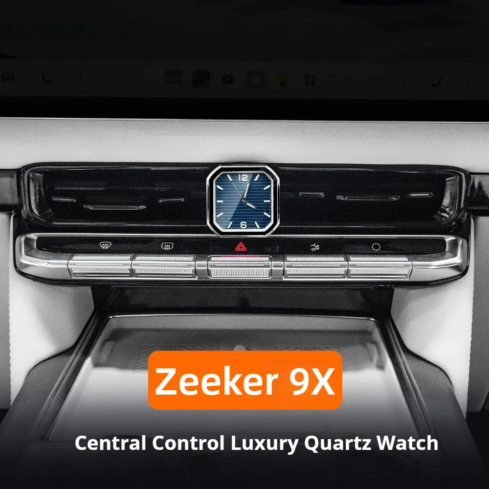 Fit For ZEEKR 9X 2025 Car Specialized Center Console Electronic Quartz Clock Modification Upgrade Interior Decoration