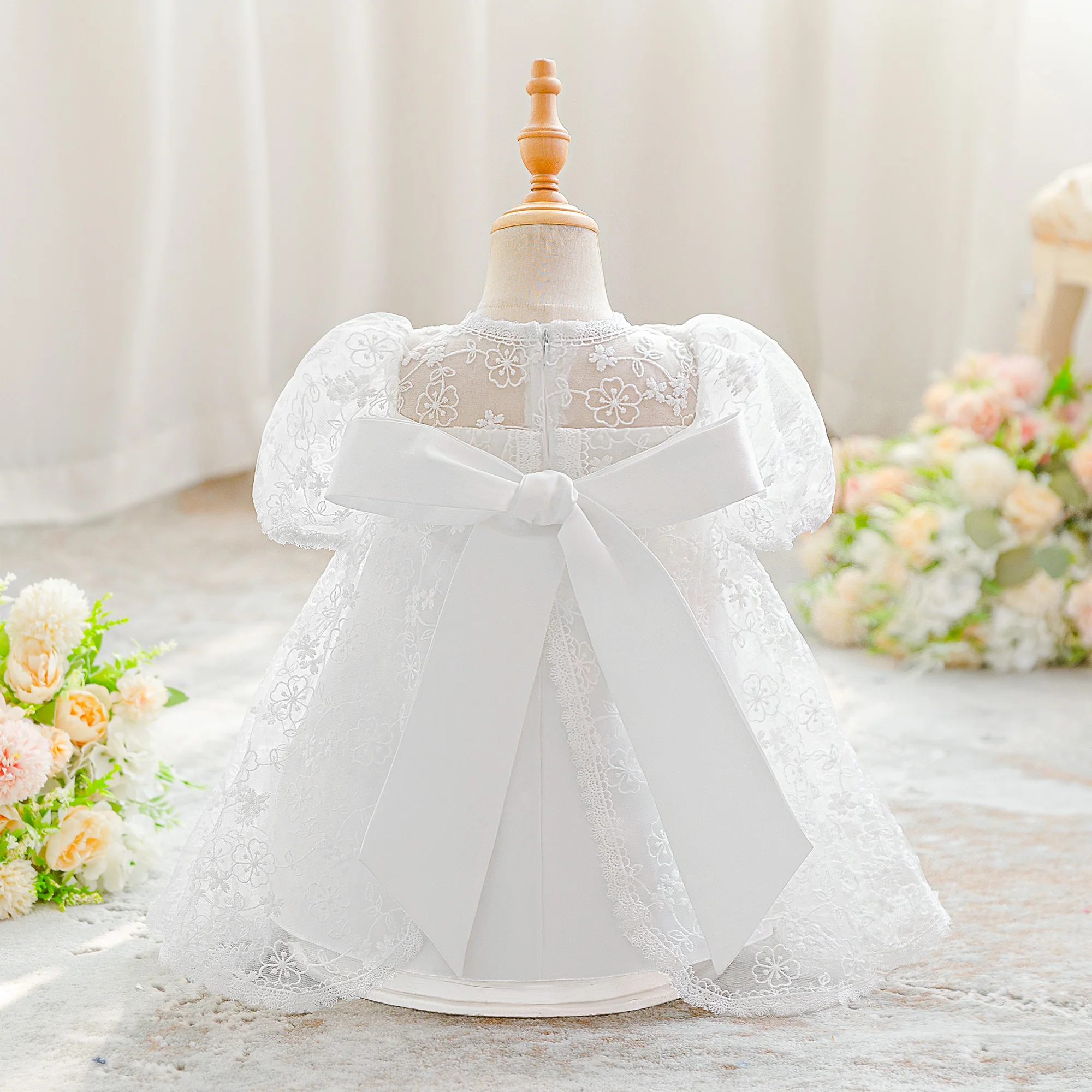 Toddler Baptism Party Baby Girl Dress Gala Bridesmaids 1st Birthday Wedding Princess Dresses Girls Flower Christening Prom Gown
