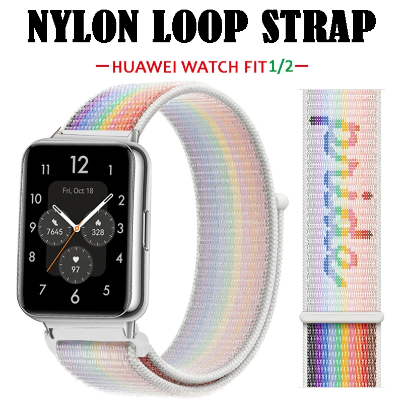 Nylon Band For Huawei Watch Fit 2 Strap Smartwatch Replacement Wristband sport loop belt Bracelet Correa Huawei Watch fit2 strap