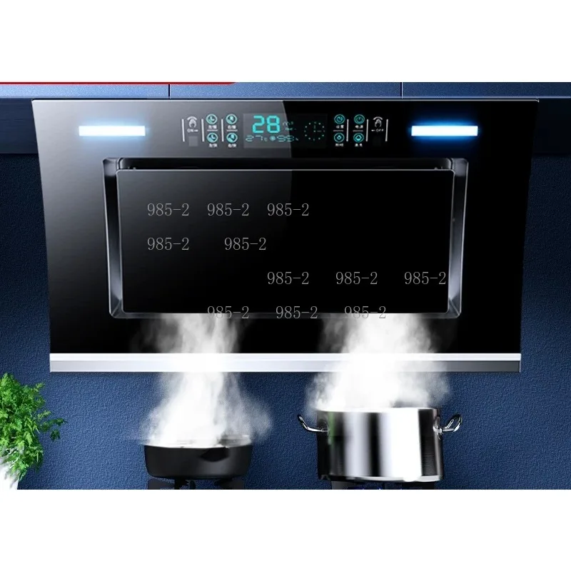 Dual Motor Side Suction Range Hood, Household Kitchen Strong Suction Small Cooker Hood for Rental