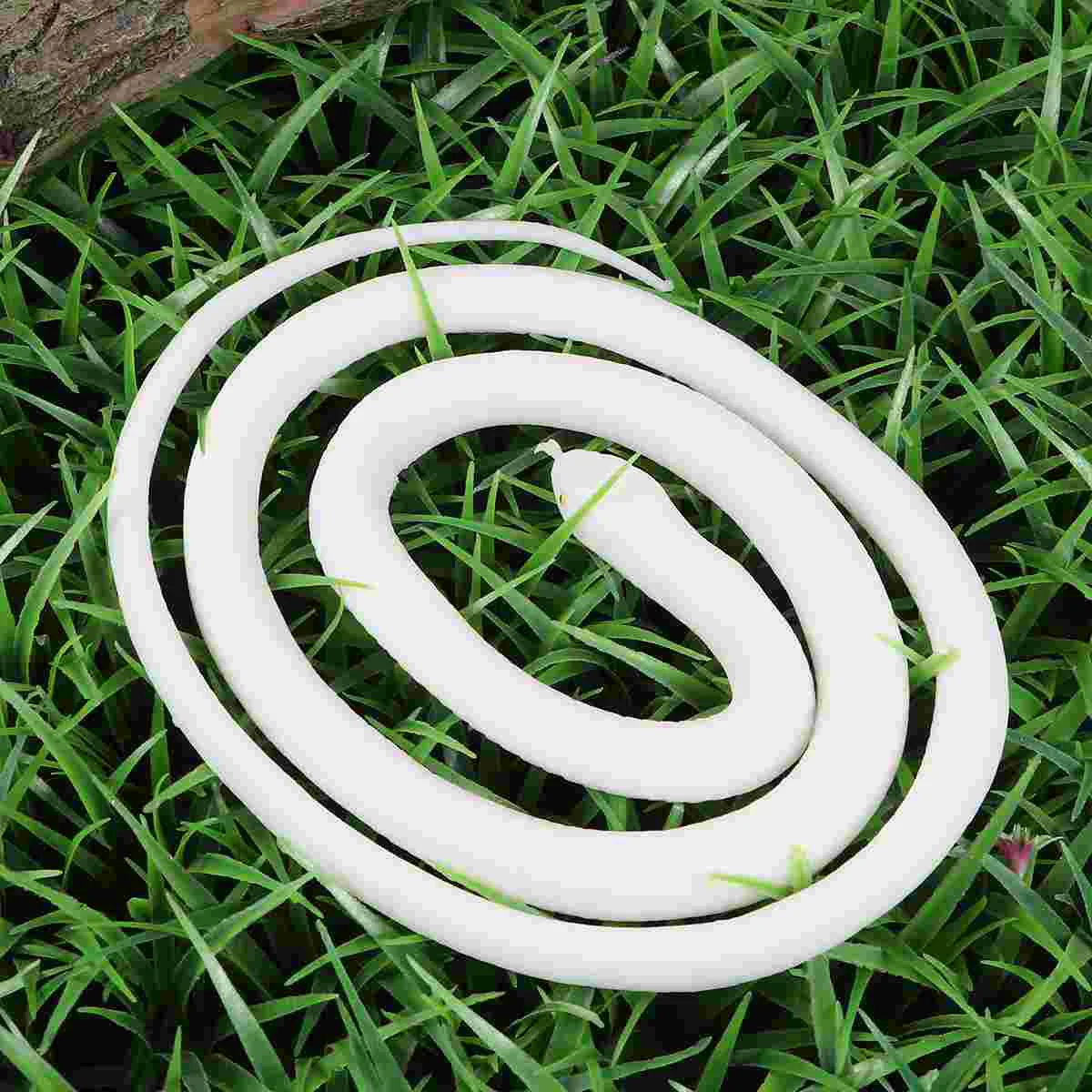 Fake Snake Toy Simulation Snake Realistic Snake Prank Prop Cosplay Props Tricky Playthings for Kids Children (White)