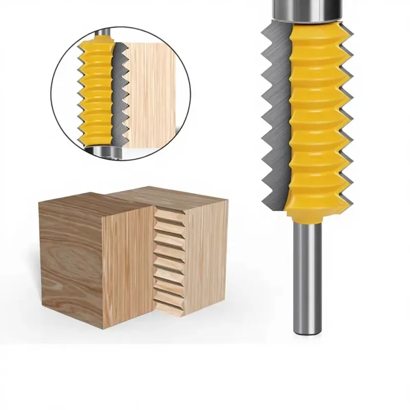 8mm Shank Multi-Tooth Router Bit, Woodworking Milling Cutter, Multi-Tooth Tongue & Groove Bit, Line Profiling Bit