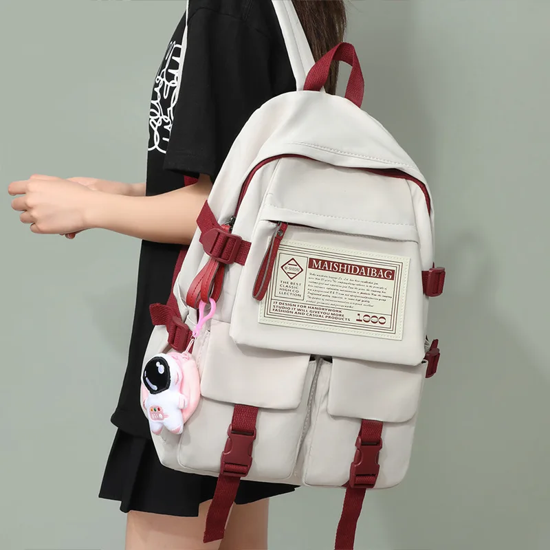 new-double-shoulder-backpack-large-capacity-lightweight-simple-design-student-school-bag-high-aesthetic-value-for-junior-high