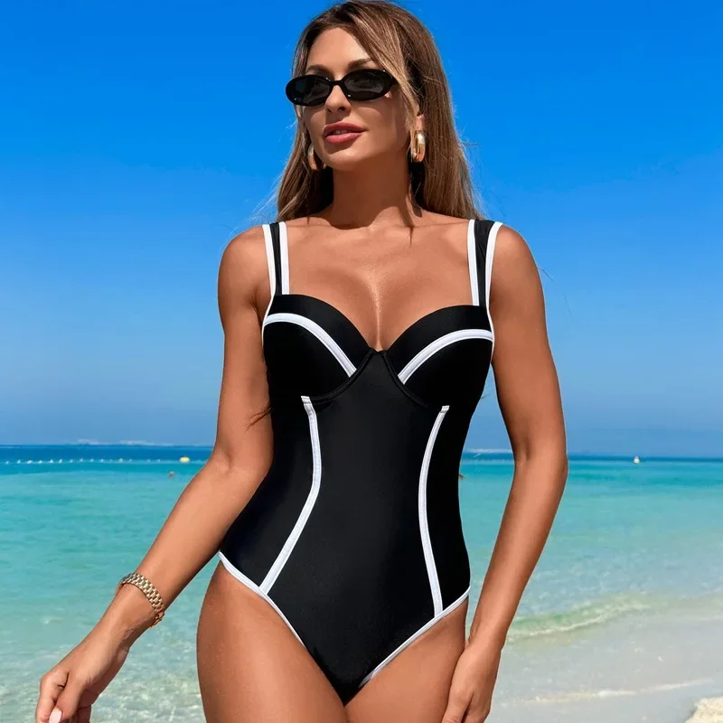 Cikini One Piece High Waisted Sexy Bikinis Set Beach Swimsuit Summer Beach Swimwear Bathing Suit For Women