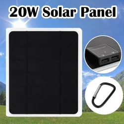 20W 6V Monocrystalline Silicon Solar Panel Rechargeable Car Solar Panel Yacht Charger Outdoor Charger Solar Cell Emergency Power