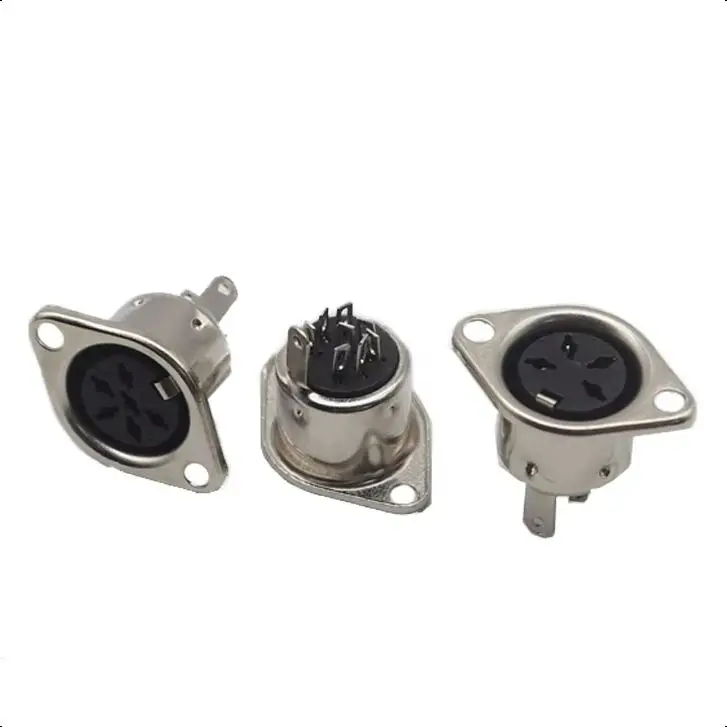 

【20-5PCS】Terminal 3/4/5/6/7/8P Pin/Core Midi Male Connector Female Connector Plug Computer Large Keyboard Mouse Socket Din