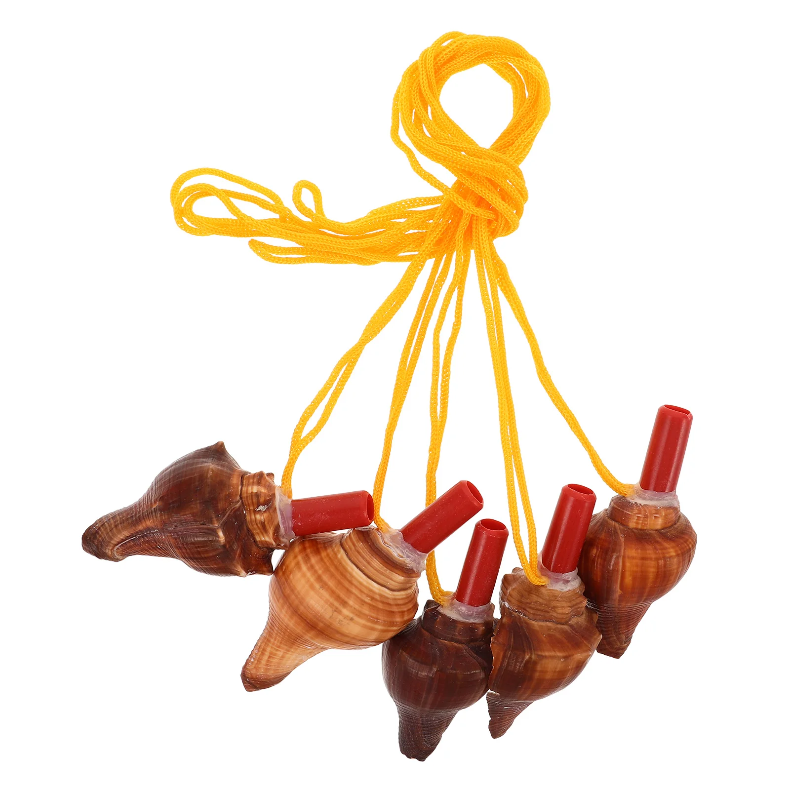 

5 Pcs Natural Shell Whistle Party Favor Diving Light Brown Conch-shaped Child
