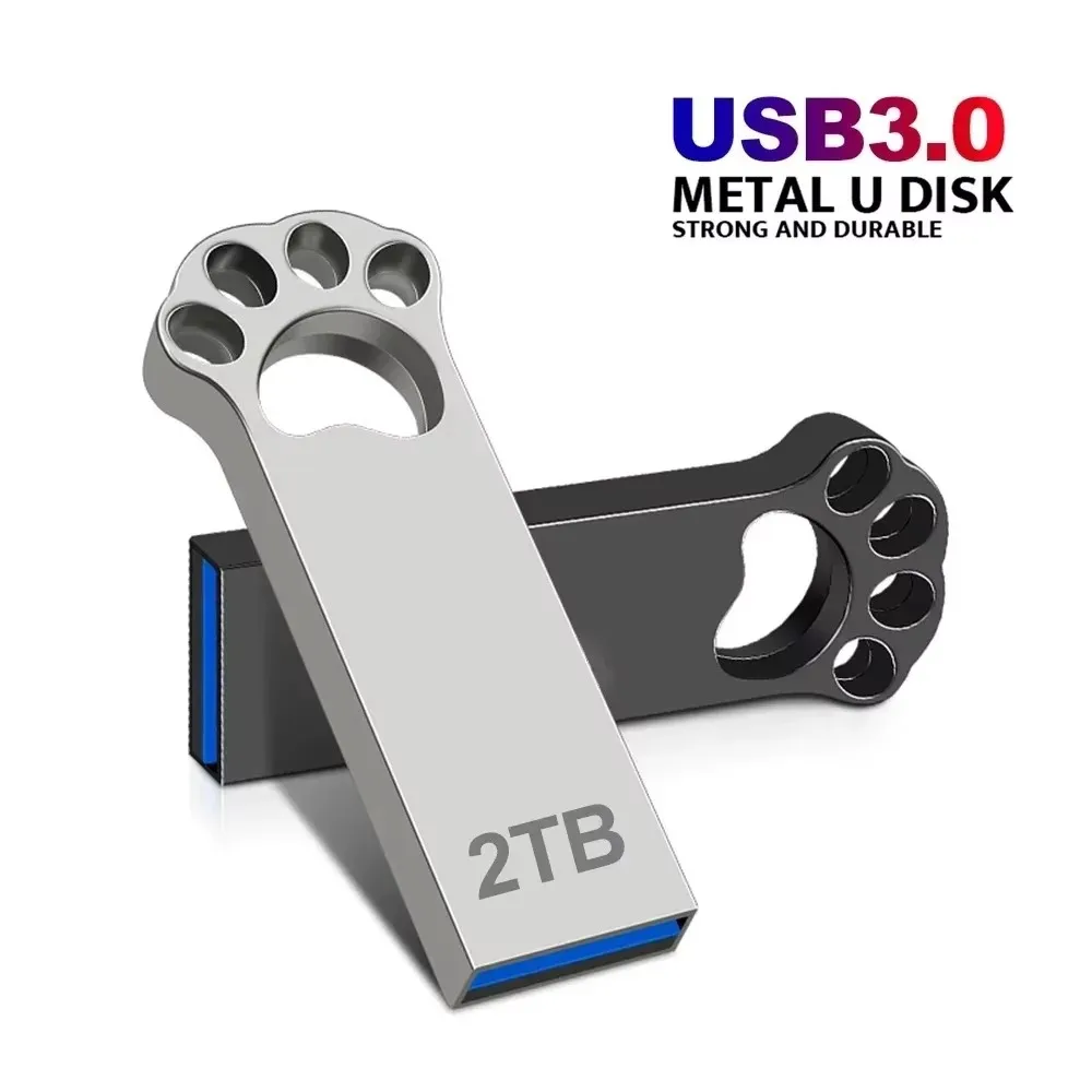 Metal Pen Drive 2TB High Speed Usb 3.0 Pendrive 1TB TYPE C Silver Cle Usb Flash Drives 512GB Memoria Usb Stick