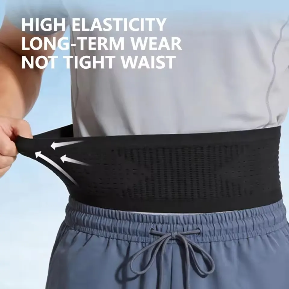 1pc Sports Waist Bag Lightweight Breathable Large Capacity Seamless Invisible High Elasticity Multifunctional Mobile Phone Bag