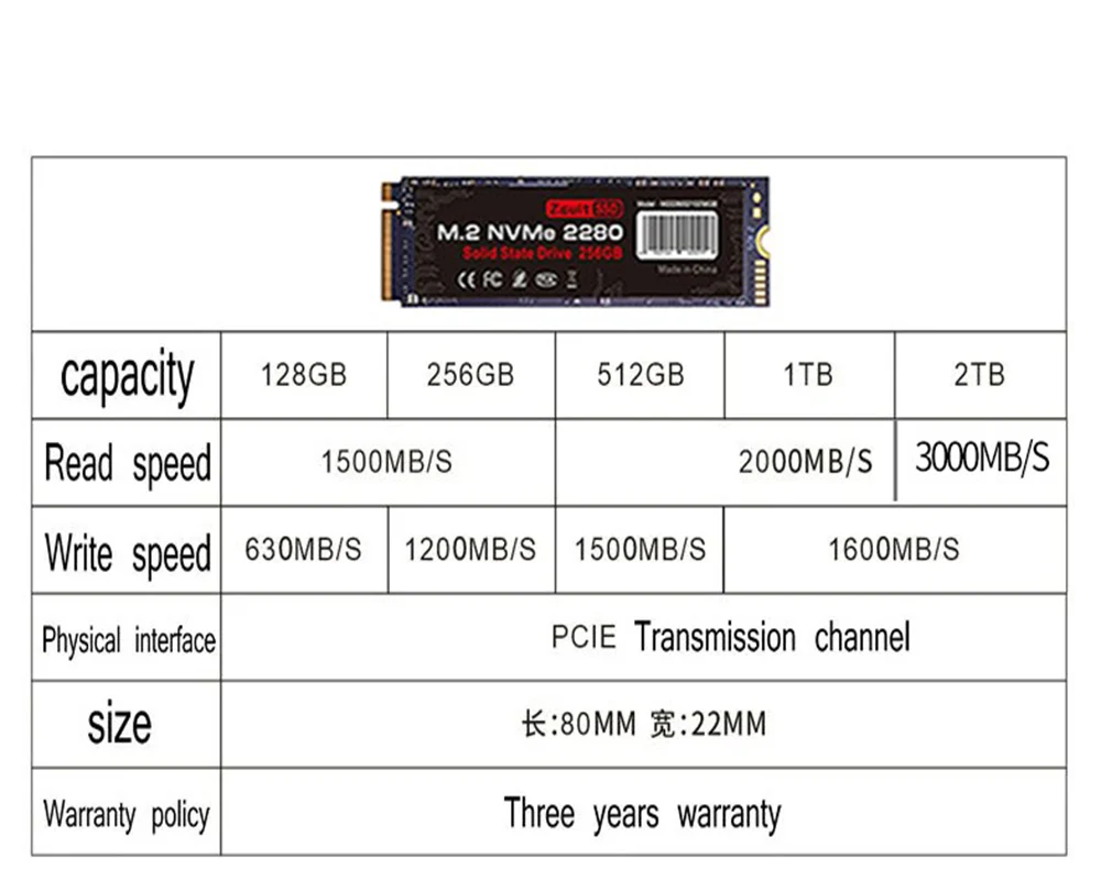 Imagem -05 - Zsuit-unidade Interna de Estado Sólido para Laptop Ssd Hard Drive Nvme 2tb m2 2280 Pcie 1tb Ps5 Preço de Atacado