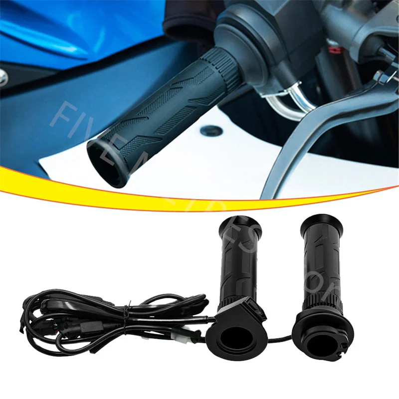 

1Set Five-speed Motorcycle Hand Heated Grips Electric Molded Grips Scooter Moped Bar Hand Warmer Adjustable Hot Grip Handle