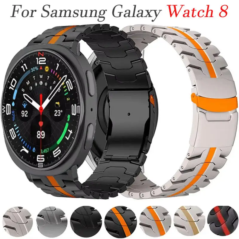 

Роскошный металлический ремешок из нержавеющей стали для Samsung Galaxy Watch 8 Classic 46 мм, браслет для Samsung Galaxy Watch 8, 40 мм, 44 мм, Correa