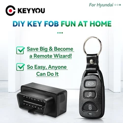 KEYYOU Easy to Program Remote Key 313.8Mhz 3+1 Buttons For HYUNDAI SONATA 2006-2014 Elantra Sedan 2011-2016 OBD Programmer Tool