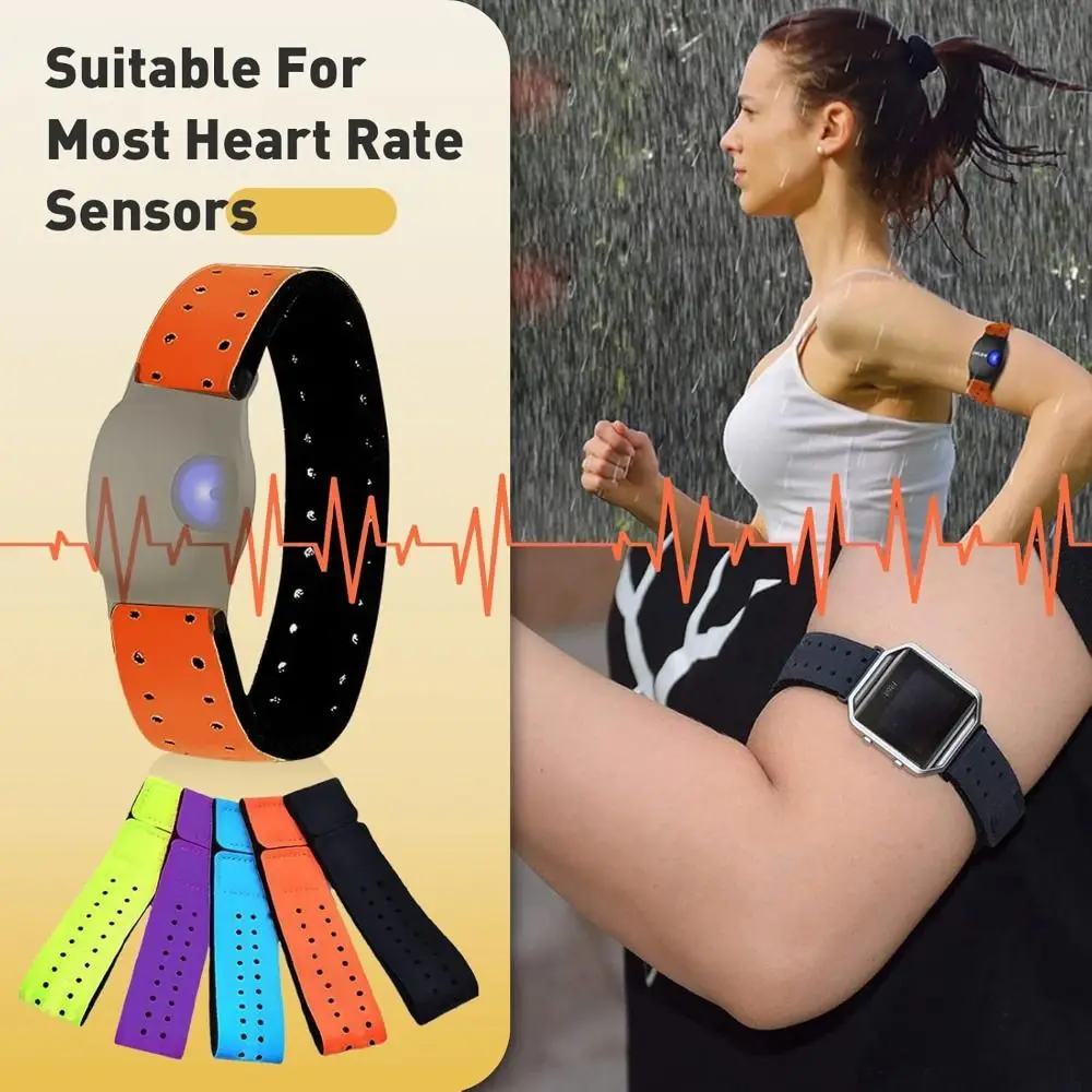 New Adjustable Armband Strap Elastic Solid Color Heart Rate Monitor Strap Universal Sport Wrist Strap
