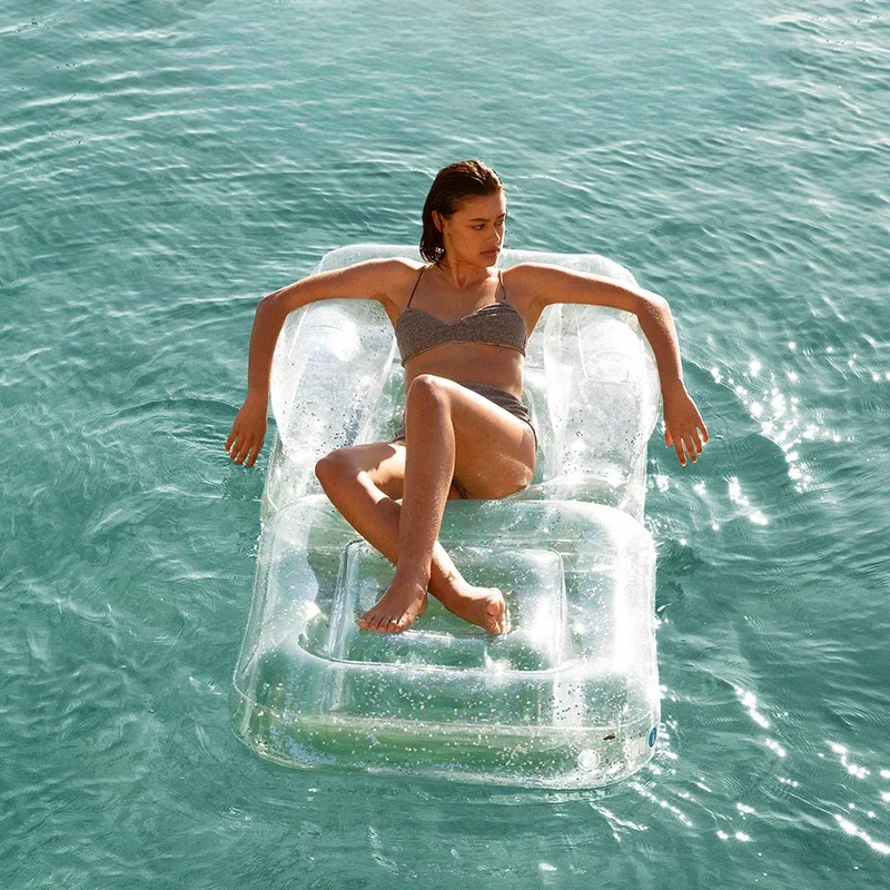 Water infla sofa floating row water toy children adult floating bed swimming pool unicorn mount