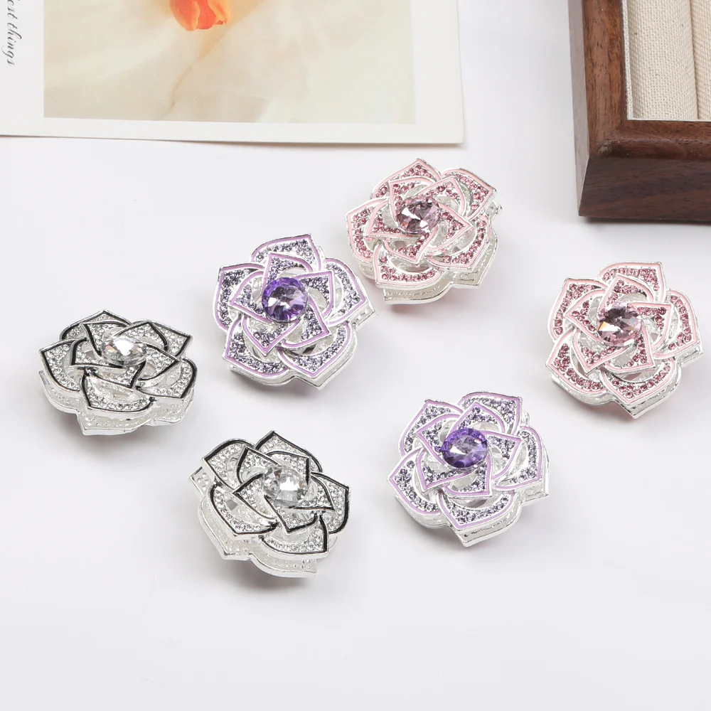 Cordial Design 10Pcs 34*34MM Fancy Bead/Hand Made/Jewelry Findings & Components/Rhinestone Effect/Flower Shape/DIY Beads #17704