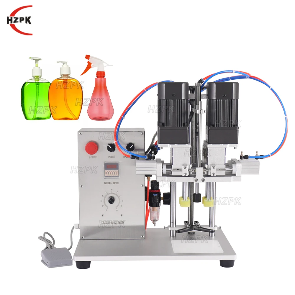 

HZPK Dhz-550 Четырехколесная полуавтоматическая маленькая винтовая машина для укупорки бутылок с эфирным маслом 28 мм