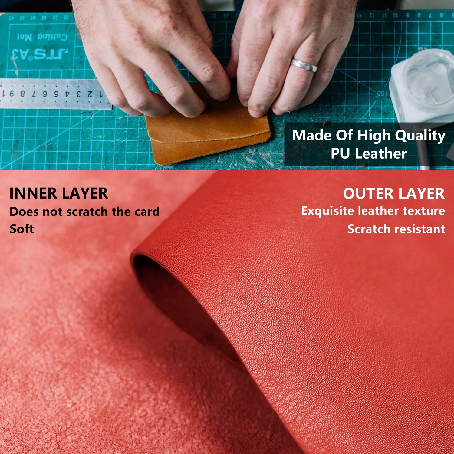 حقيبة بطاقات بتصميم قابل للسحب، حافظة بطاقات جلدية ذات سعة كبيرة يمكن أن تحمل 5 بطاقات، حقيبة تخزين لبطاقة الهوية وبطاقة الهوية وبطاقة VIP