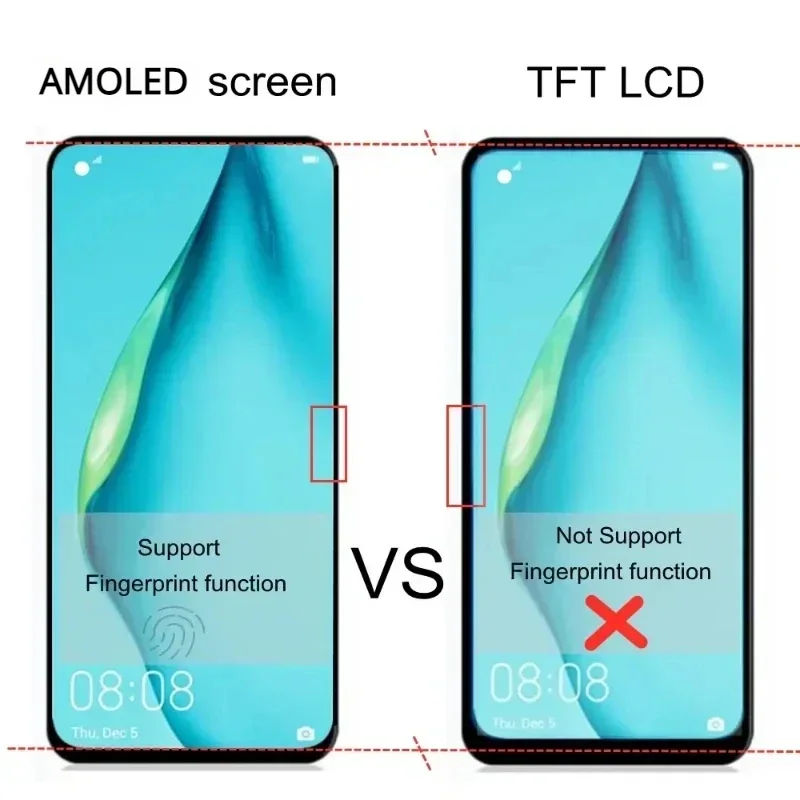 AMOLED/TFT 6.43 inch for Oppo Reno7 4G/5G LCD screen touch screen digital converter assembly replacement  Reno 7  CPH2371 LCD