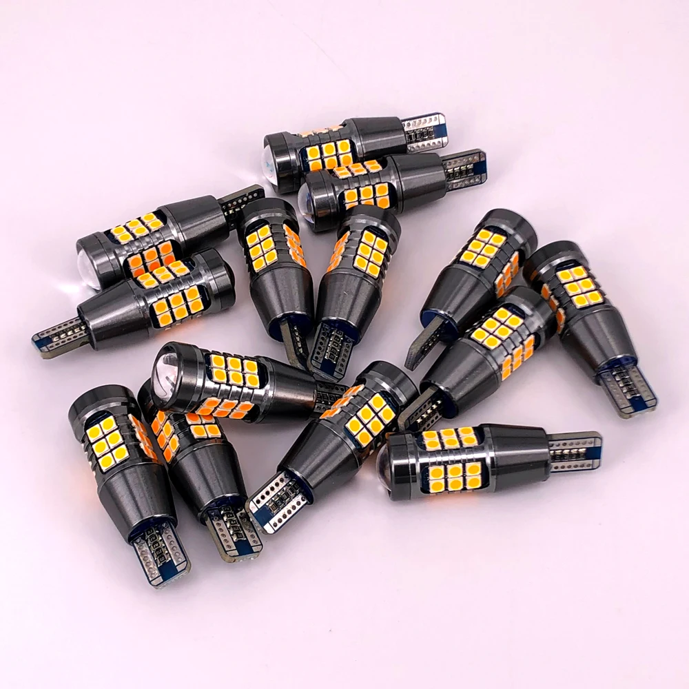 

100PCS T15 W16W 921 LED Bulbs Canbus 3030 27SMD For Car Backup Reverse Lights Accessories Tail Lamps Super Bright 6000K 12V