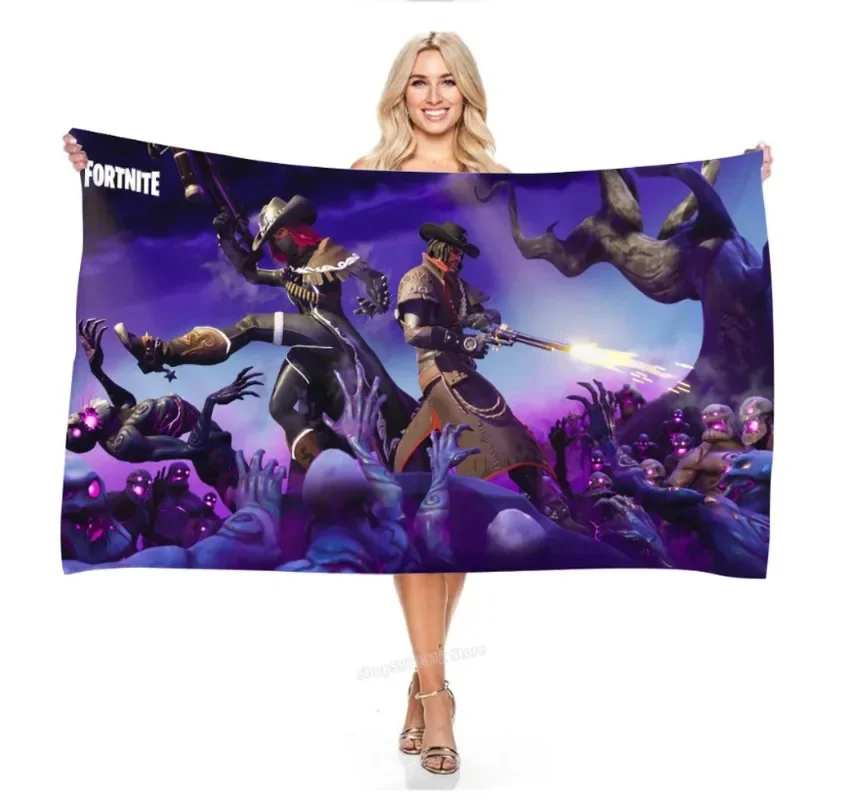 Fortnites Beach Towel Game Fortress Night Digital Printing Rectangular Shower Towel Microfiber Bath Towels Adult Travel Vacation view 3
