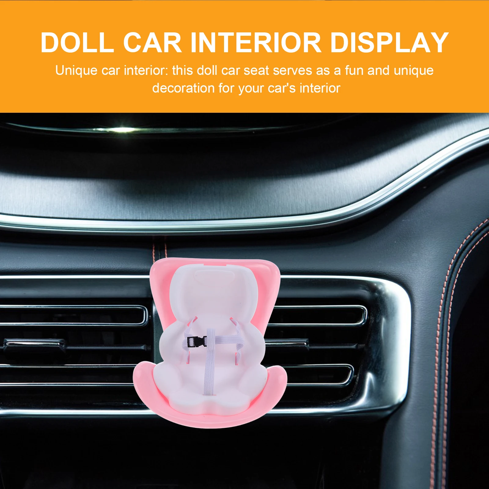 

Safety Seat Car Interior Display Toy Accessory Model Ornament Pink Decoration