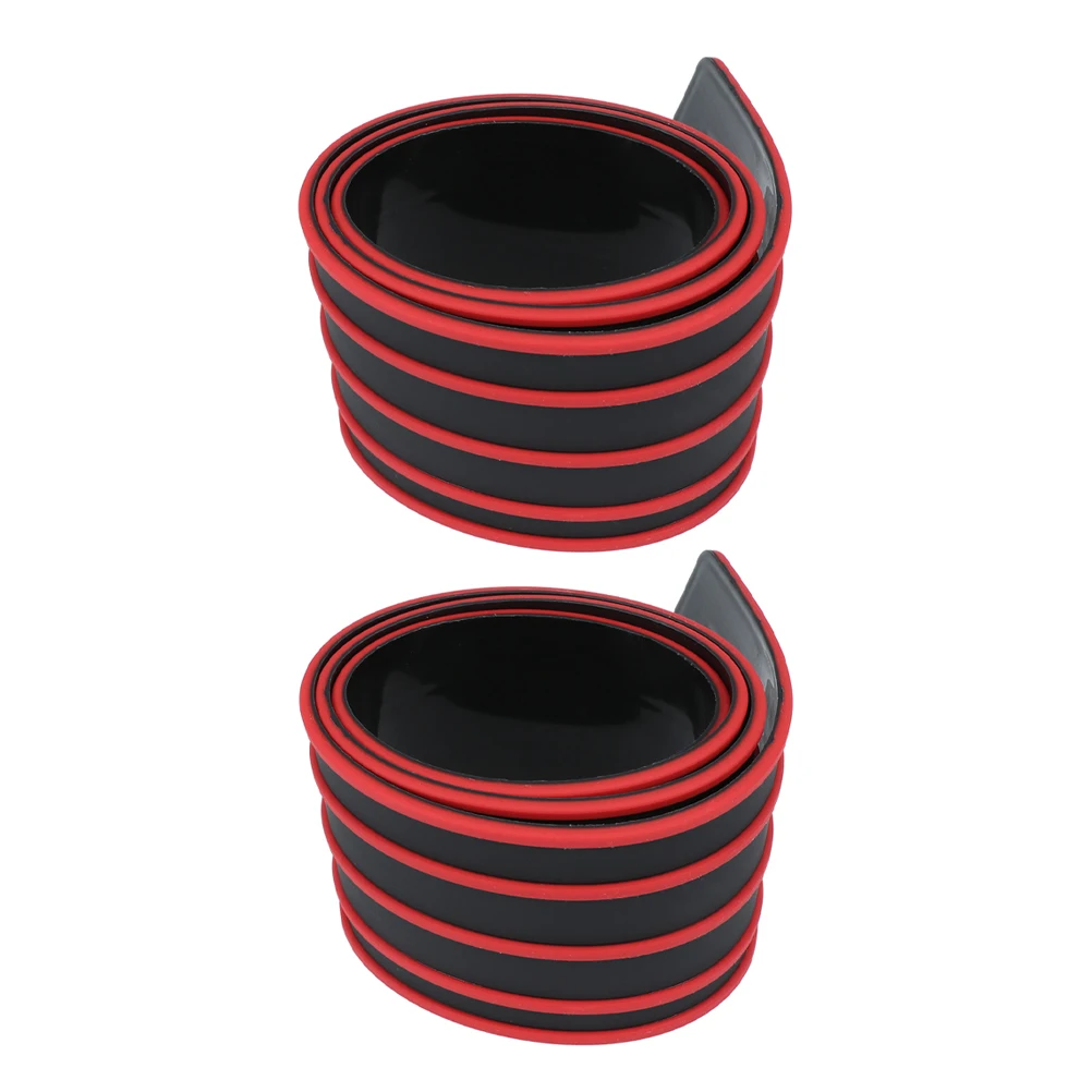 

2pcs Car Rear Bumper Protector Guard For Suv Scratch Resistant Rubber Auto Bumper Guards Flexible Trunk Protector Strip Durable