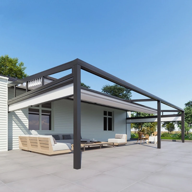 Any Size Custom Full Remote Motorized PVC Retractable Awning Shop Home Patio Foldable Electric Garden Sky Shade Roof
