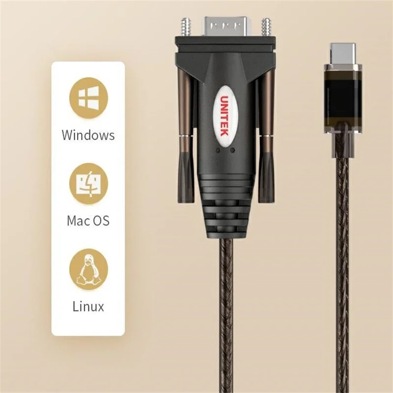 Type-C TO Serial ADAPTER CABLE USB3.1 TO DB9 RS232 COM Converter 1.5 M