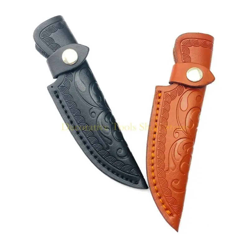 QX2E Leathers Knife Pouches Handmade Knife Belt Loop Case Holder Bag Pocket Knife Sheath for Cutting Tool Carriers