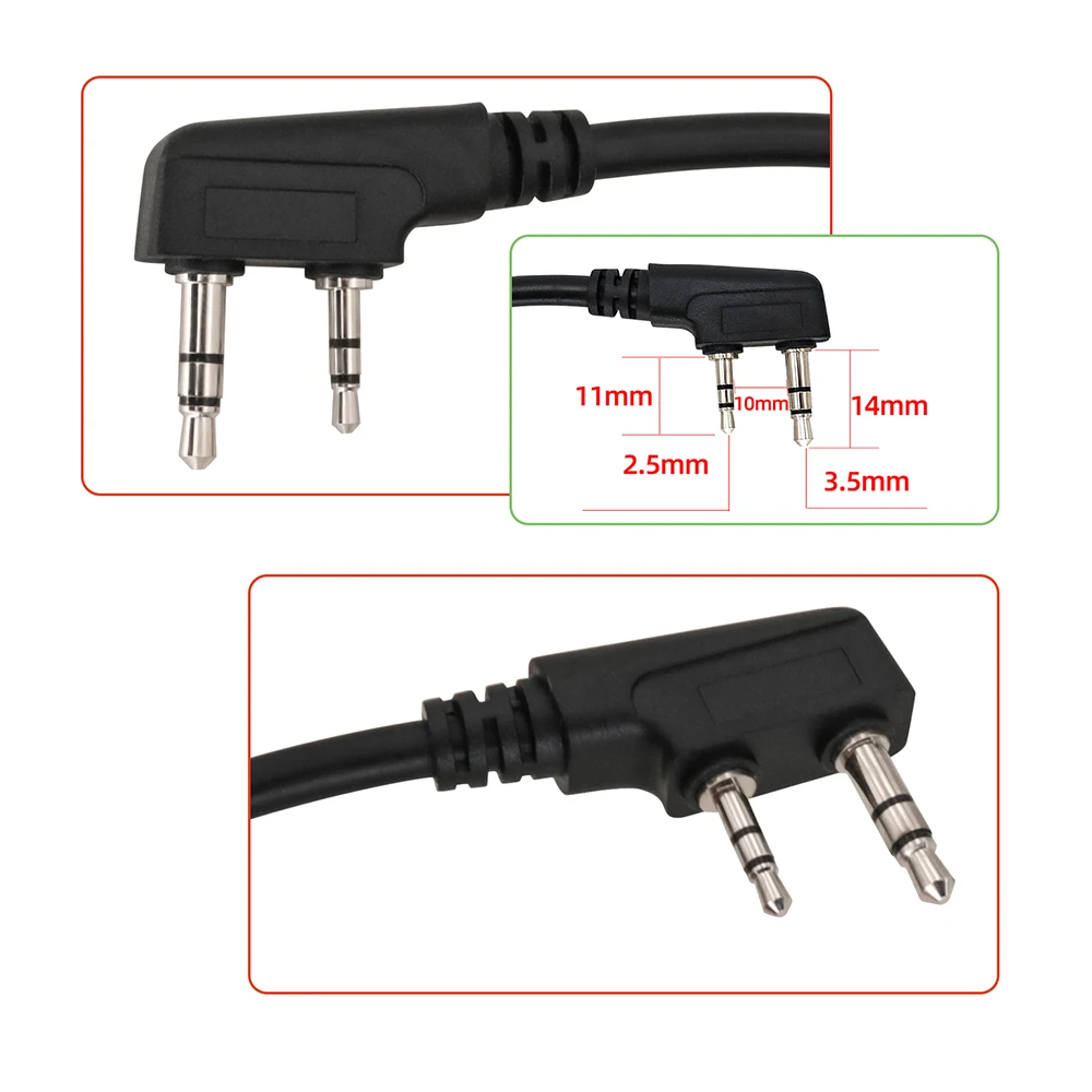 TS TAC-SKY V2 U94 PTT Adapter taktyczny zestaw słuchawkowy akcesoria kompatybilne z wtyczką Kenwood Baofeng UV-5R UV-5RE UV-82 Walkie Talkie