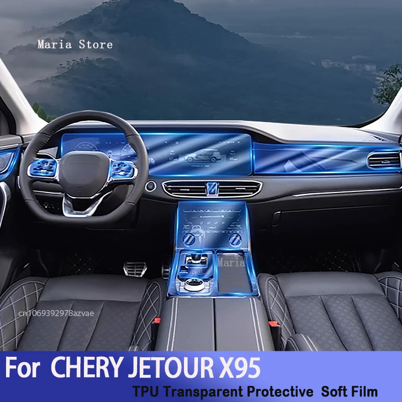 

For CHERY JETOUR X95 (2020-2023) Car GPS Navigation Protective LCD TPU Screen Protector Anti-Scratch Film Fitting PPF Sticker