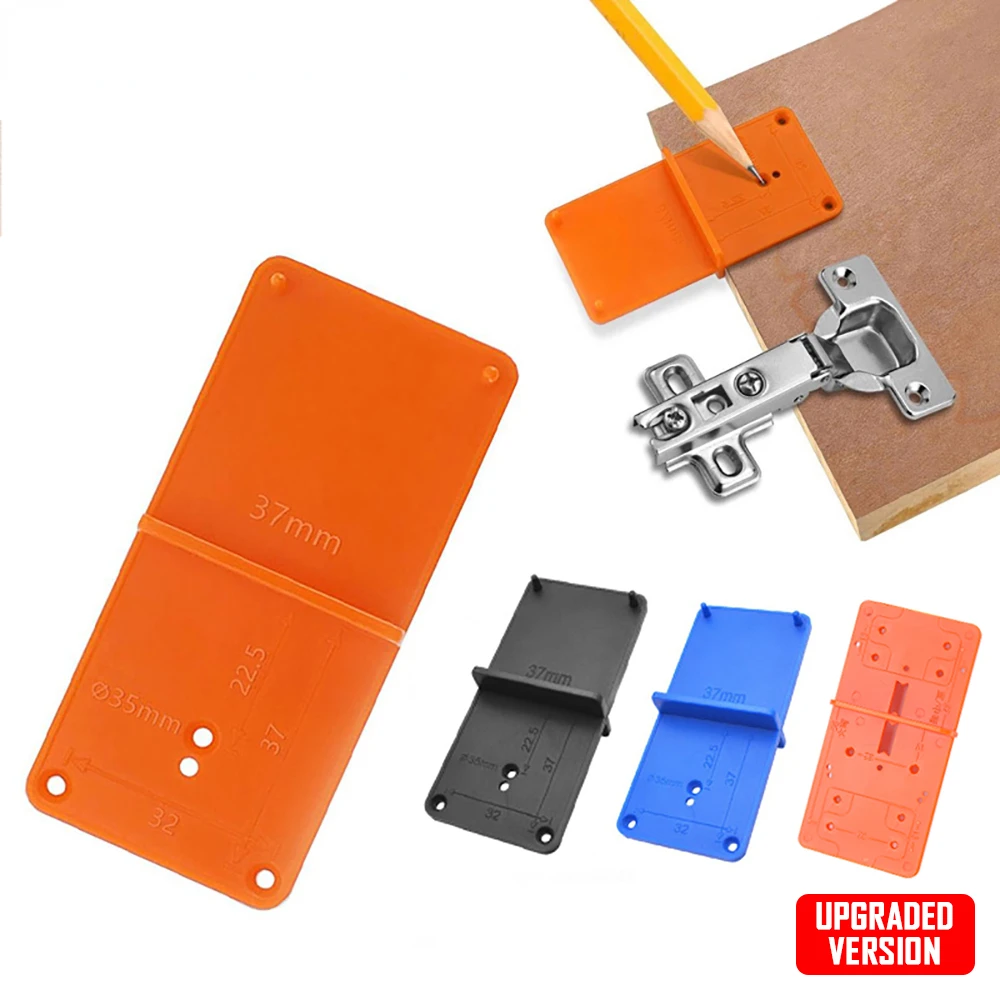 

Направляющая для сверления отверстий для петель для деревообработки, Пластиковая направляющая для сверления отверстий 35 мм для деревообработки, локатор для установки шкафов, инструменты для самостоятельной сборки шаблонов