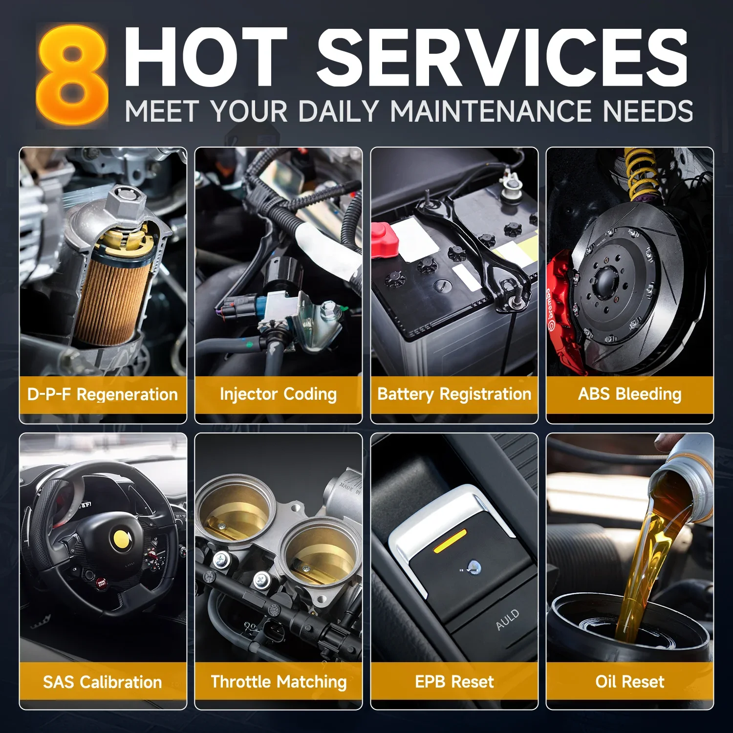 أداة تشخيص الماسح الضوئي للسيارات FOXWELL NT624 Elite Obd2 SAS ABS زيت EPB إعادة تعيين DPF BRT ODBII جميع المزح الضوئي تحديث مجاني