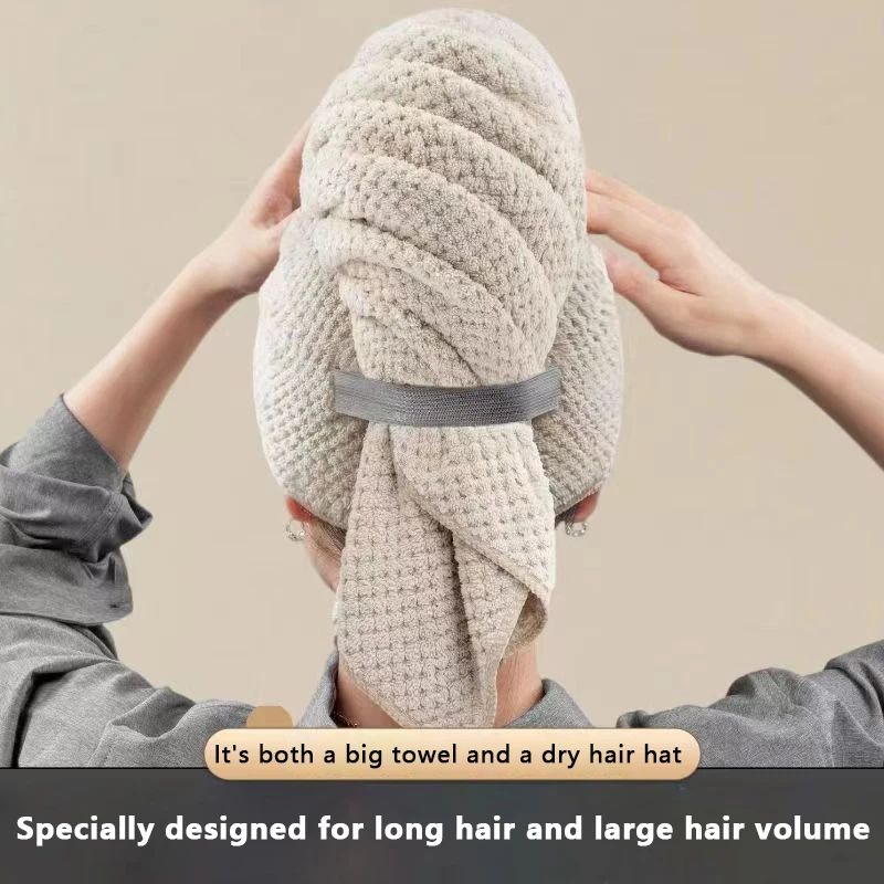 Dry Hair Cap Bath Towel Home Adult Bath Thickened Coral Velvet Beach Towel Big Towel Dry Hair Hat Woman Absorb Water Fast