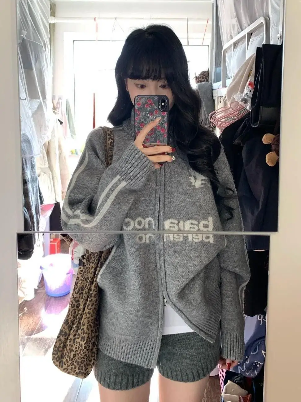 

Sweaters Jumpers Cardigans Womens Grunge Wool Holiday Trim Regular Christmas Festive Cute Fun Playful Winter Warm Cozy Button-Up